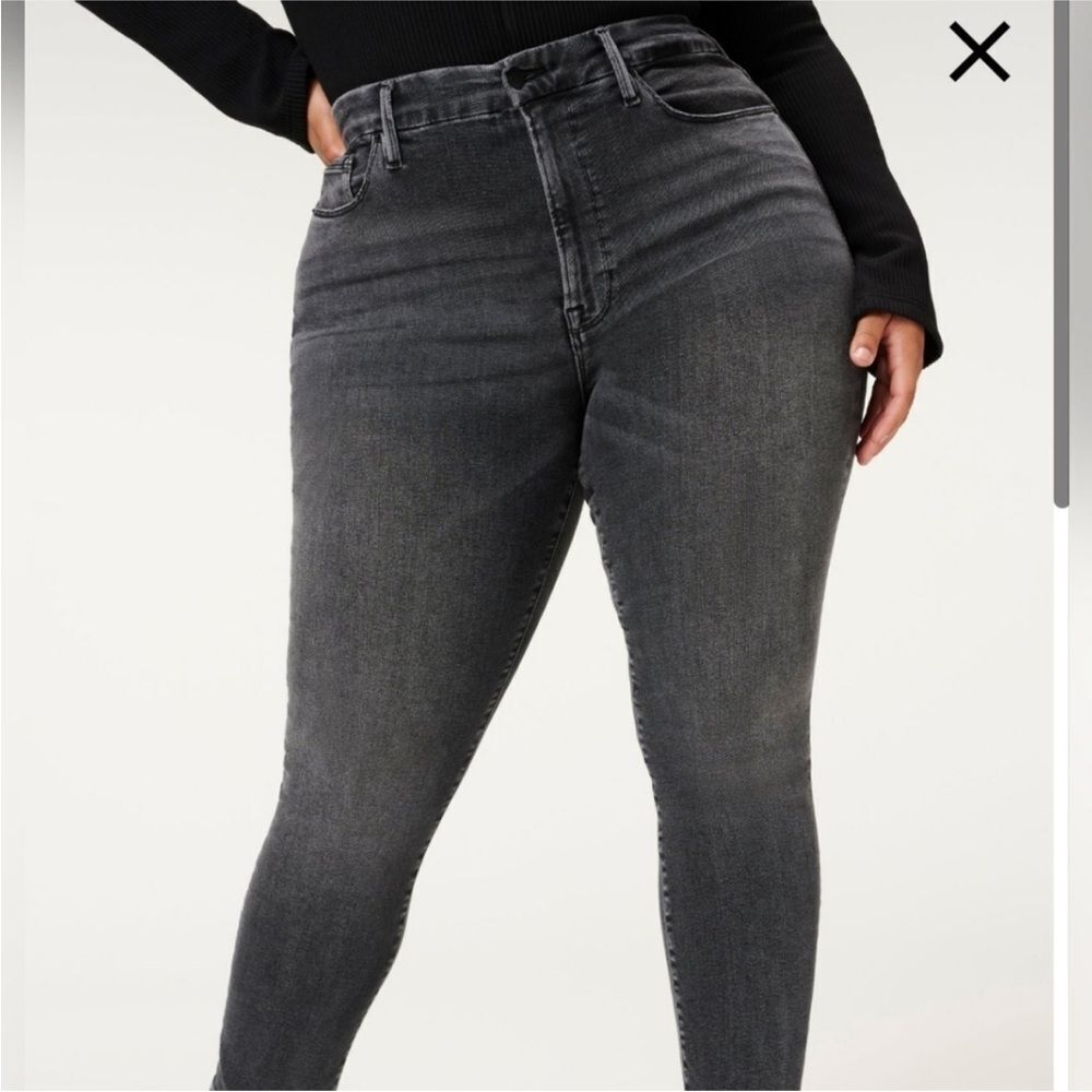 GOOD AMERICAN | Good Waist Black Wash Skinny Jeans Women’s Size 15